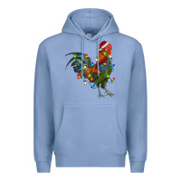 Colony Blue Christmas Lights Rooster Premium Hoodie - RanaPortraitStore