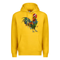 Lemon Christmas Lights Rooster Premium Hoodie - RanaPortraitStore