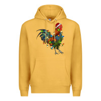 Mustard Christmas Lights Rooster Premium Hoodie - RanaPortraitStore