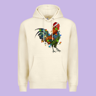 Christmas Lights Rooster Premium Hoodie Designed By Ranaportraitstore