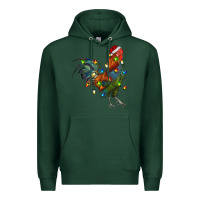 Sports Green Christmas Lights Rooster Premium Hoodie - RanaPortraitStore
