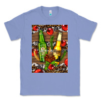 Colony Blue beer bottles with wheat and barley Classic Tee - AdoDesignShop