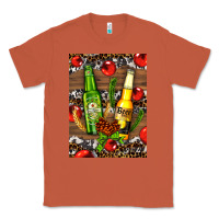 Copper beer bottles with wheat and barley Classic Tee - AdoDesignShop
