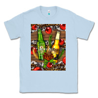 Beer Bottles With Wheat And Barley Classic Tee | Teevron