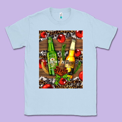 Beer Bottles With Wheat And Barley Classic Tee Designed By Adodesignshop