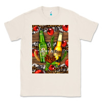 Natural beer bottles with wheat and barley Classic Tee - AdoDesignShop