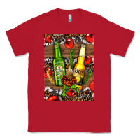 Red beer bottles with wheat and barley Classic Tee - AdoDesignShop