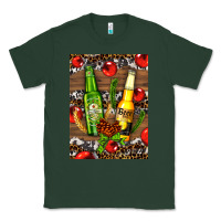 Sports Green beer bottles with wheat and barley Classic Tee - AdoDesignShop