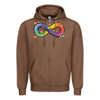 Chestnut infinity symbol autism Zipper Hoodie - MaliasSmallBusiness