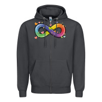Smoke infinity symbol autism Zipper Hoodie - MaliasSmallBusiness