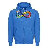 True Royal infinity symbol autism Zipper Hoodie - MaliasSmallBusiness