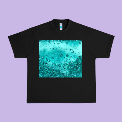Turquoise Glitter Urban Heavy Tee Designed By Jahusdesignshop