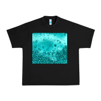 Black turquoise glitter Urban Heavy Tee - JahusDesignShop