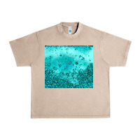 French Oak turquoise glitter Urban Heavy Tee - JahusDesignShop