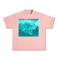 Salmon turquoise glitter Urban Heavy Tee - JahusDesignShop
