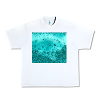 White turquoise glitter Urban Heavy Tee - JahusDesignShop