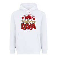 White birthday diva Heavyweight Hoodie - MaliasSmallBusiness