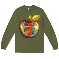 Army Green leopard turquoise glitter serape Long Sleeve Tee - Artiststas