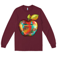 Burgundy leopard turquoise glitter serape Long Sleeve Tee - Artiststas