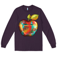 Plum leopard turquoise glitter serape Long Sleeve Tee - Artiststas