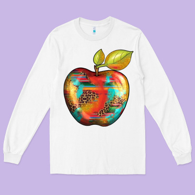 Leopard Turquoise Glitter Serape Long Sleeve Tee Designed By Artiststas