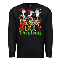 Black christmas three cows mooey christmas Premium Sweatshirt - MaliasSmallBusiness