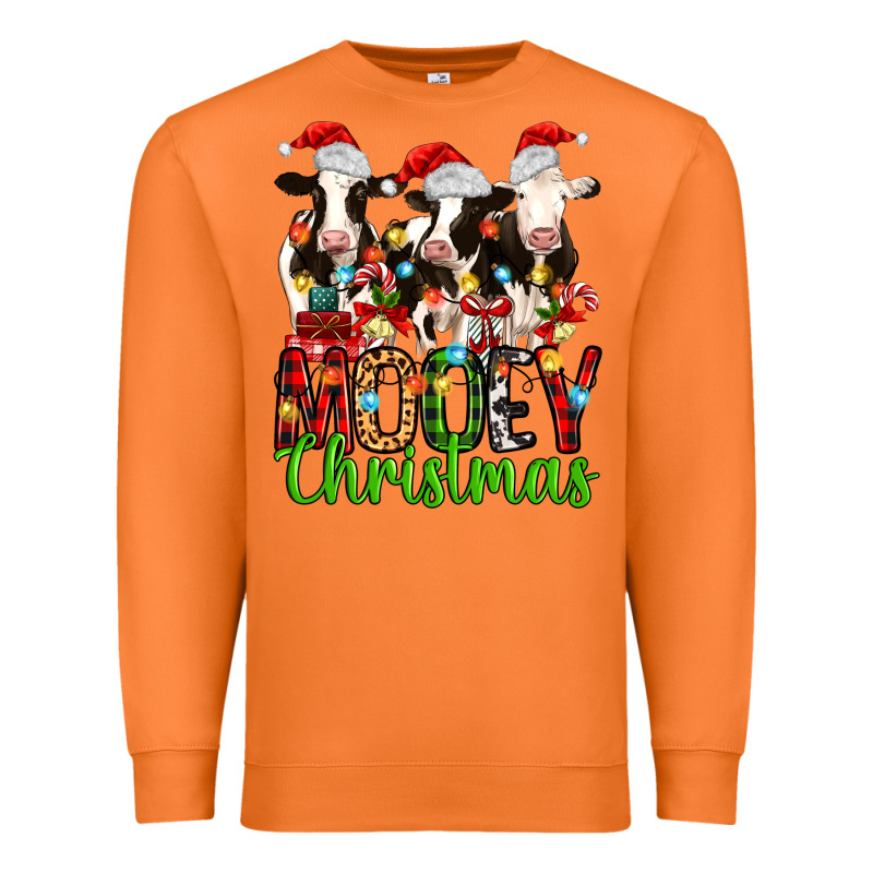 Christmas Three Cows Mooey Christmas Premium Sweatshirt by MaliasSmallBusiness | Teevron