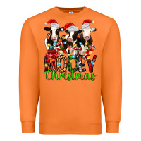 Carrot christmas three cows mooey christmas Premium Sweatshirt - MaliasSmallBusiness