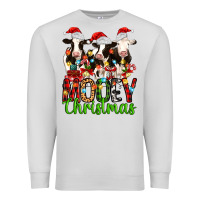 Dove Grey christmas three cows mooey christmas Premium Sweatshirt - MaliasSmallBusiness