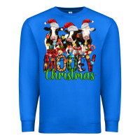True Royal christmas three cows mooey christmas Premium Sweatshirt - MaliasSmallBusiness