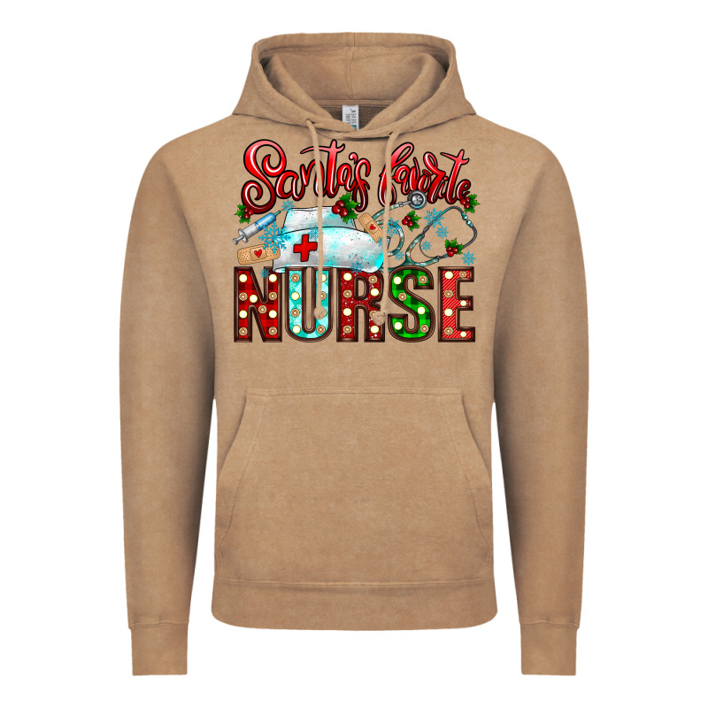 Santa Is Favorite Nurse Vintage Hoodie by CowhideDigitalArt | Teevron