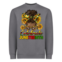 Storm celebrate juneteenth black woman bun Heavyweight Sweatshirt - HRA Design Shop