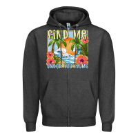 Charcoal Heather find me under the palms Zipper Hoodie - MaliasSmallBusiness