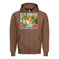 Chestnut find me under the palms Zipper Hoodie - MaliasSmallBusiness