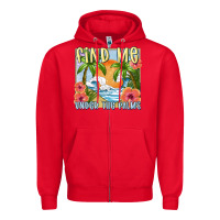 Red find me under the palms Zipper Hoodie - MaliasSmallBusiness