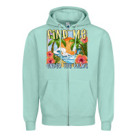 Seafoam find me under the palms Zipper Hoodie - MaliasSmallBusiness