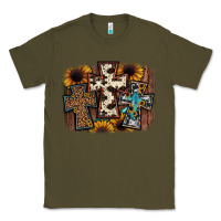 Army Green cross background Classic Tee - JahusDesignShop