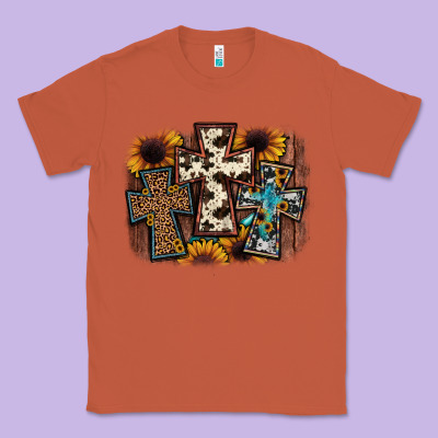 Cross Background Classic Tee Designed By Jahusdesignshop