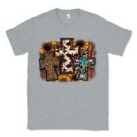 Heather Grey cross background Classic Tee - JahusDesignShop
