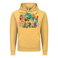 Vintage Mustard Teachers Change The World Vintage Hoodie - CowhideDigitalArt