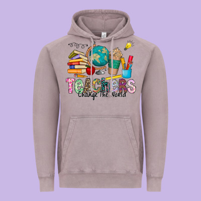 Teachers Change The World Vintage Hoodie Designed By Cowhidedigitalart