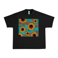 Black sunflower turquoise glitter Urban Heavy Tee - JahusDesignShop