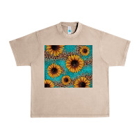 French Oak sunflower turquoise glitter Urban Heavy Tee - JahusDesignShop