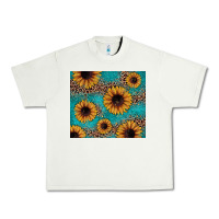 Pistachio sunflower turquoise glitter Urban Heavy Tee - JahusDesignShop
