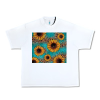 White sunflower turquoise glitter Urban Heavy Tee - JahusDesignShop