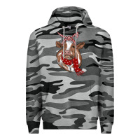 Slate Camo Christmas Heifer With Scarf Premium Hoodie - RanaPortraitStore
