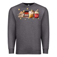 Charcoal Heather christmas coffee Premium Sweatshirt - MaliasSmallBusiness