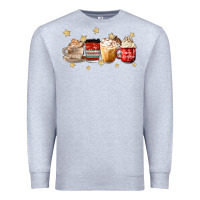 Heather Grey christmas coffee Premium Sweatshirt - MaliasSmallBusiness