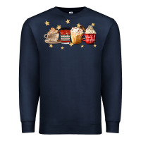 Navy christmas coffee Premium Sweatshirt - MaliasSmallBusiness