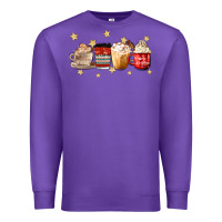 Purple christmas coffee Premium Sweatshirt - MaliasSmallBusiness